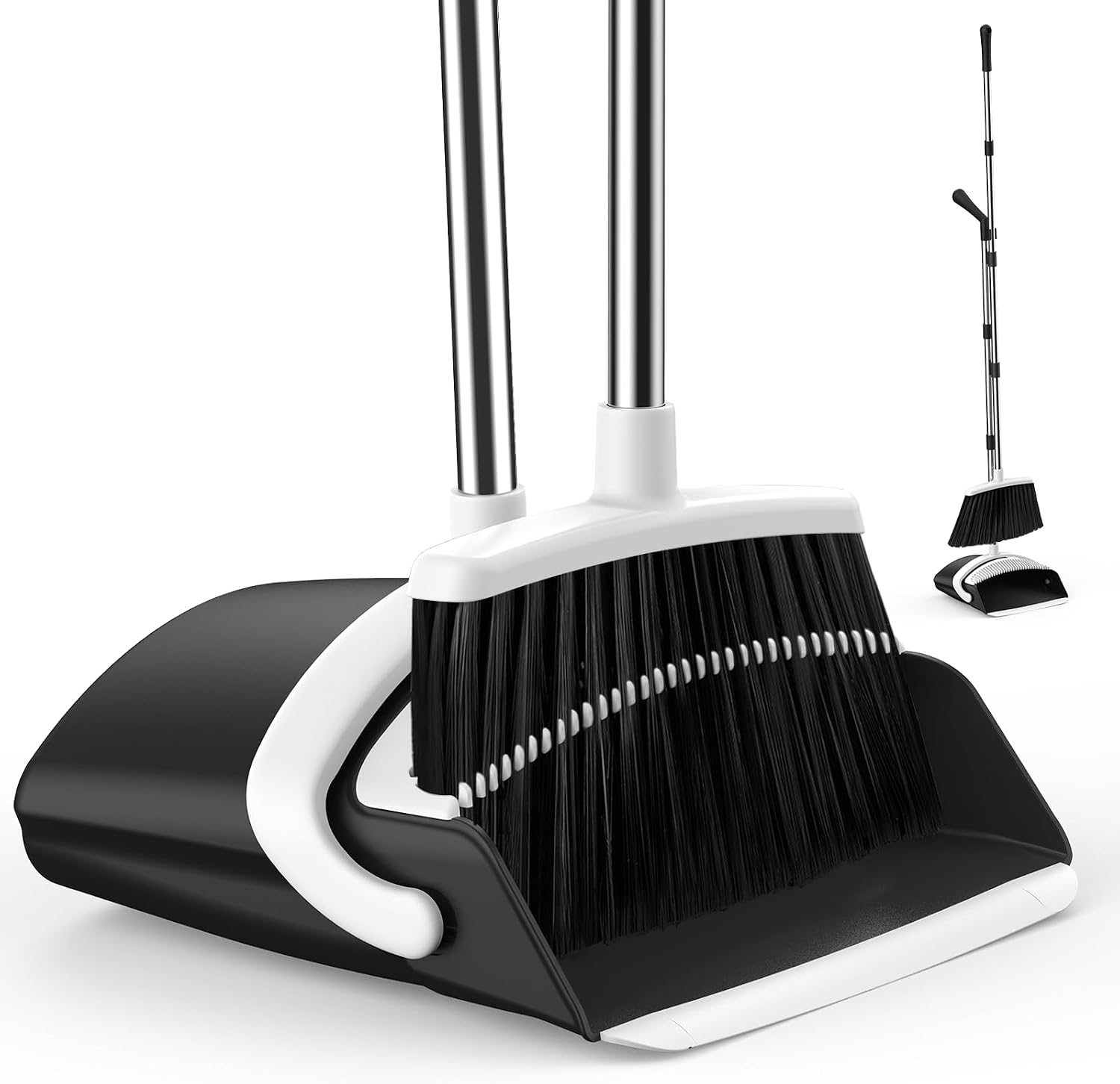 Broom and Dustpan Set with 51 inch Adjustable Handle