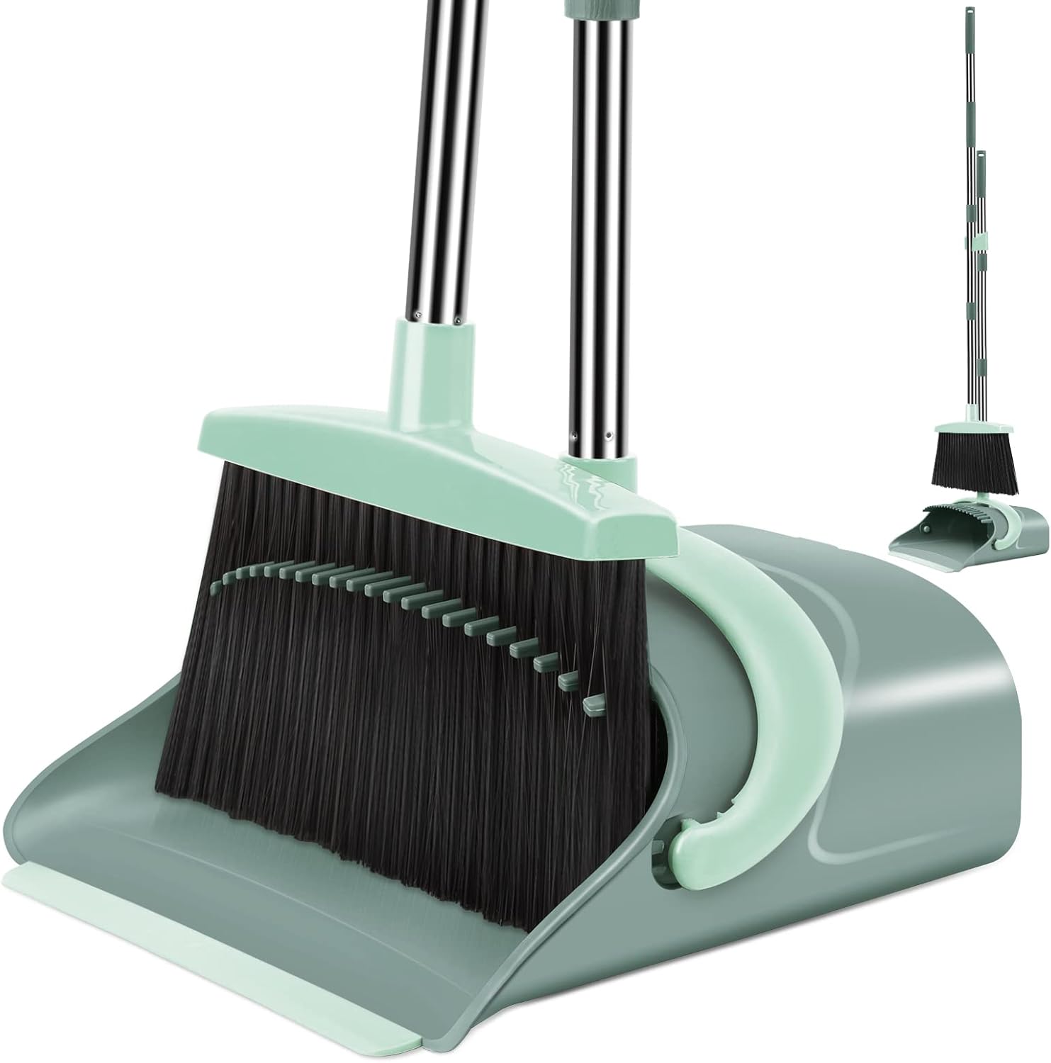 Broom and Dustpan Set with Long Handle