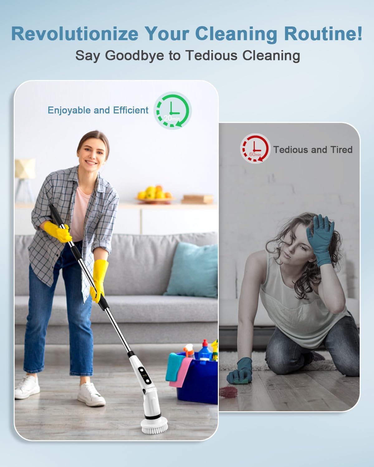 Electric Spin Scrubber for Shower and Bathroom