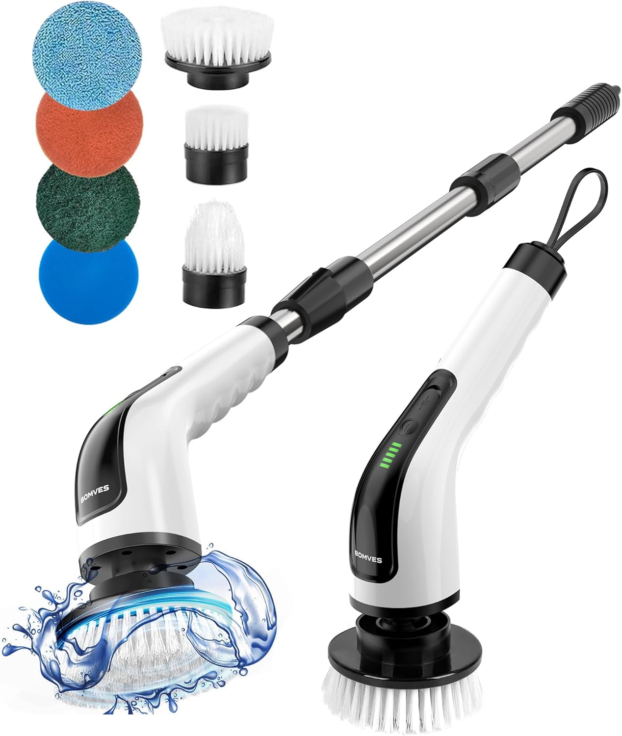 Electric Spin Scrubber with Long Handle