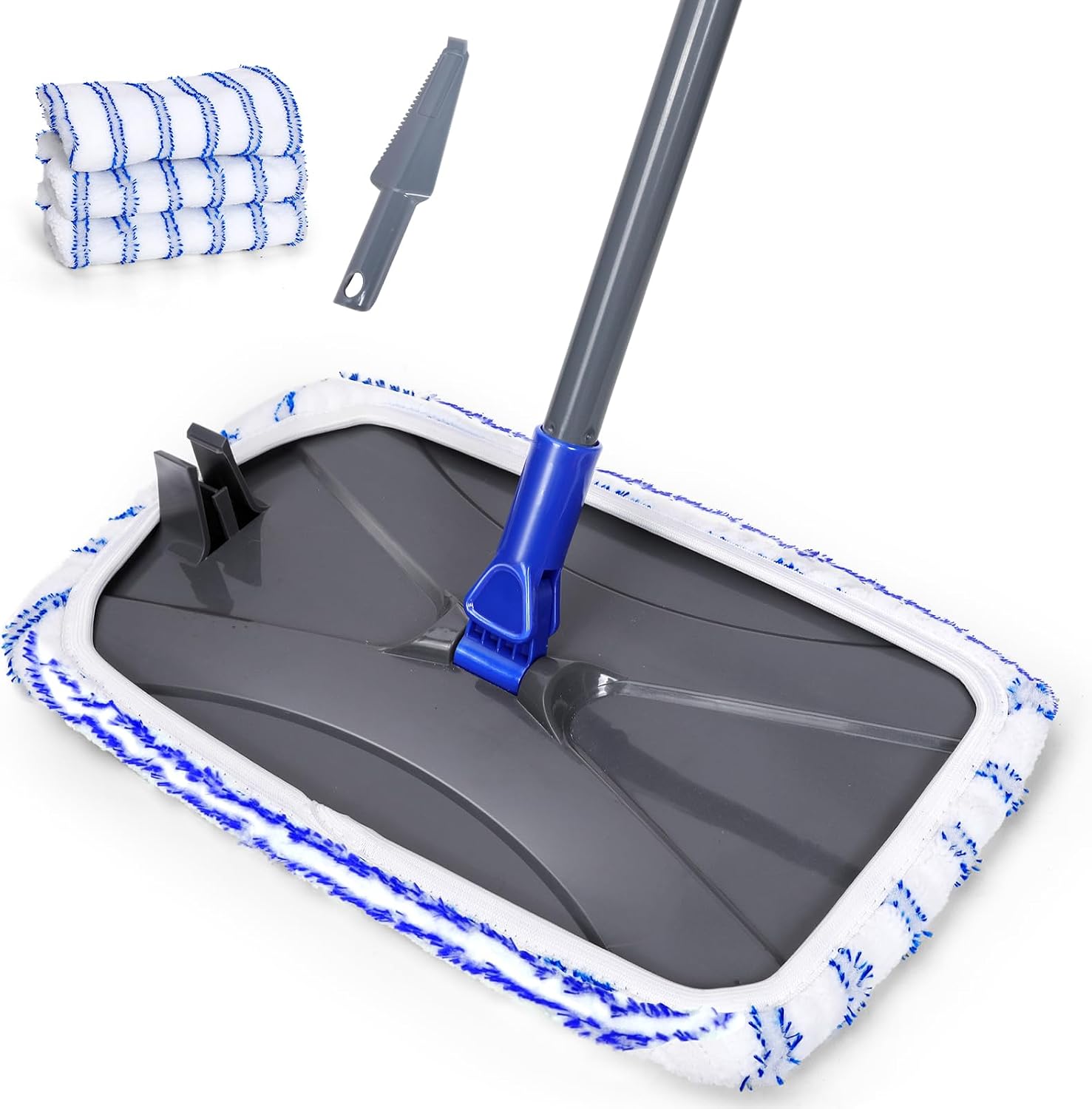 Large Microfiber Flat Mop, 16 inch, Wet and Dry