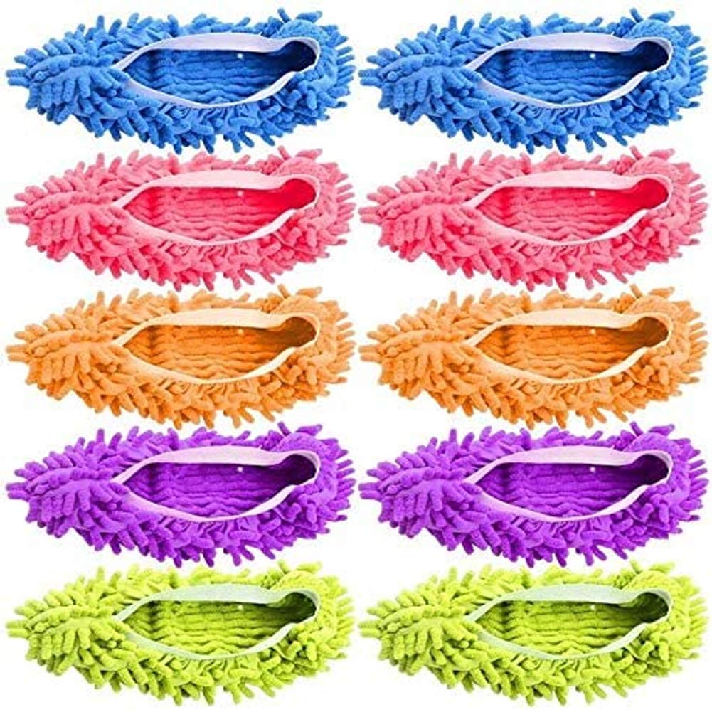 Microfiber Mop Slippers, 5 Pairs