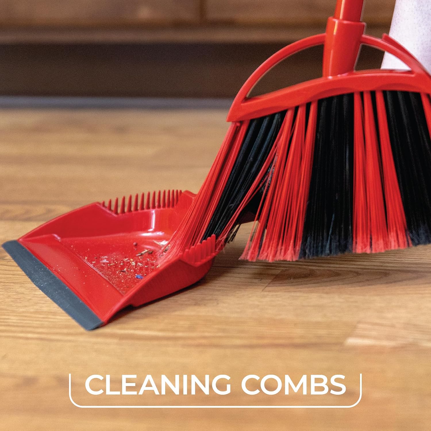 One-Sweep Broom with Step-On Dustpan