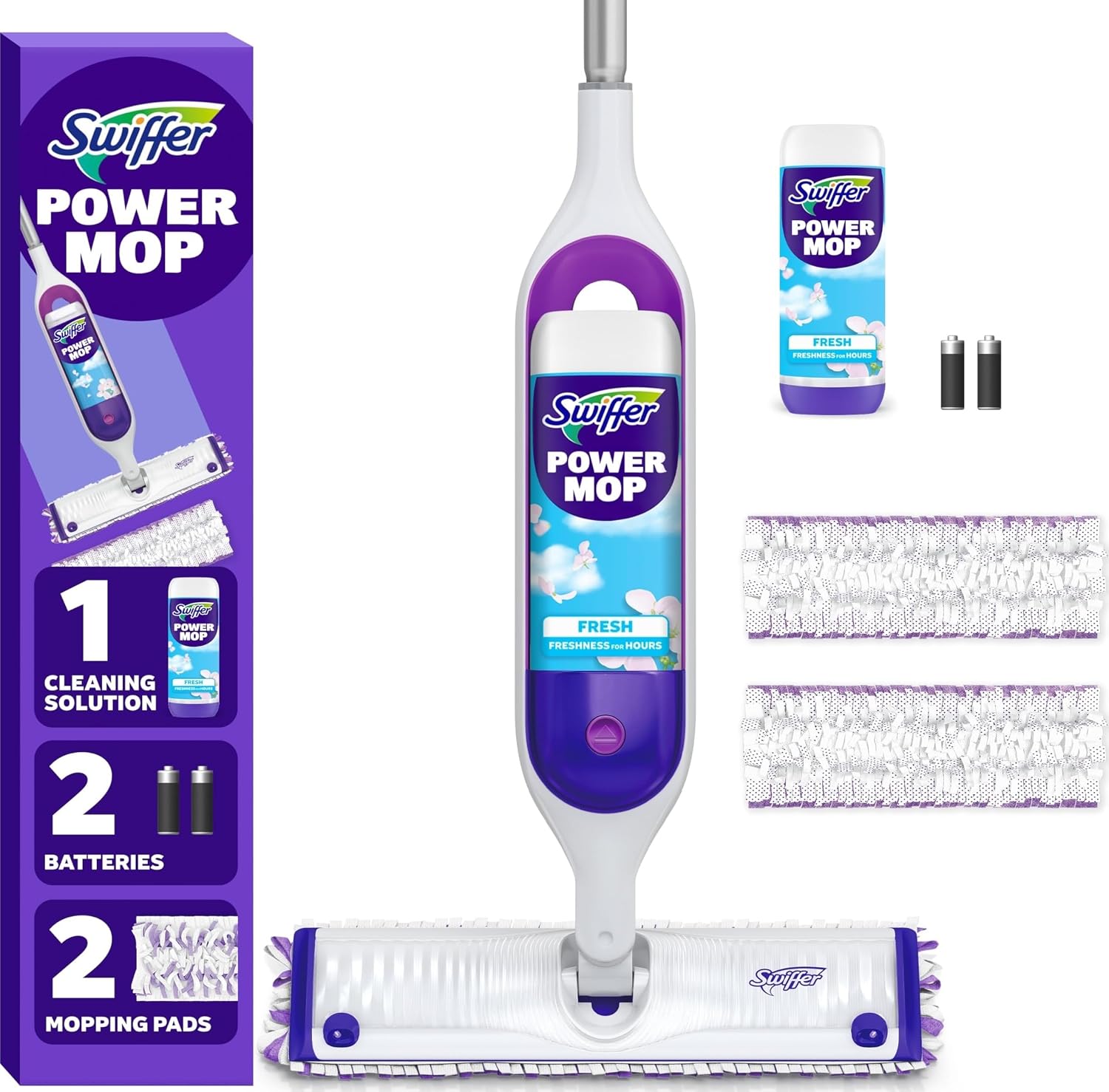 Power Mopping Kit with Cleaning Solution and Pads