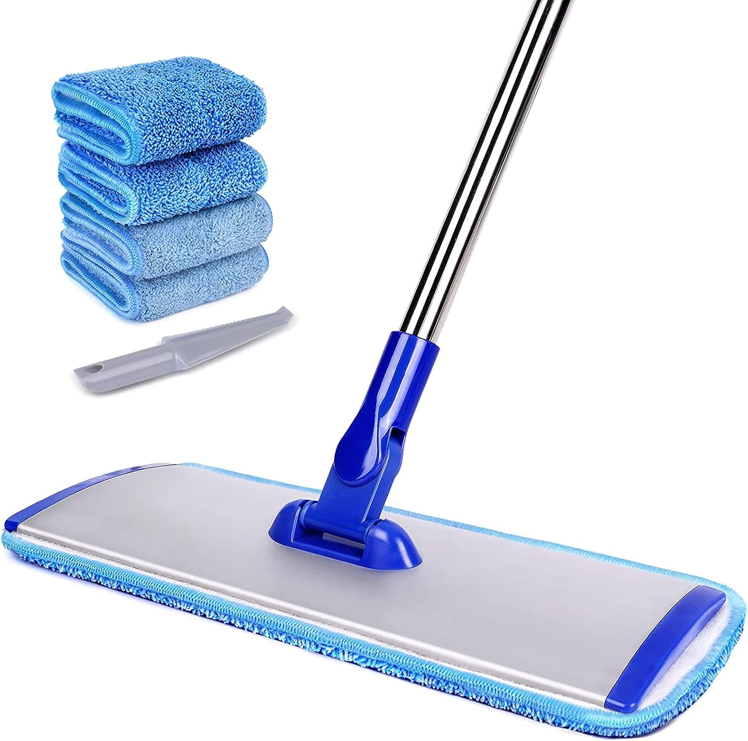 Professional Flat Microfiber Mop, 18 inch, Stainless Handle