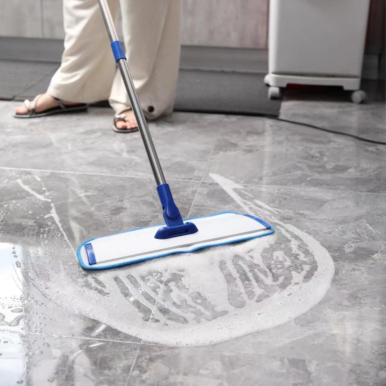 Professional Flat Microfiber Mop, 18 inch, Stainless Handle